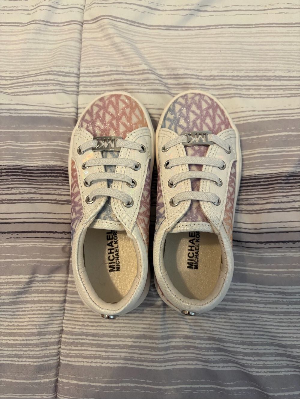 Michael Kors Kids Pastel Glitter Logo Sneakers - Pink & Lavender